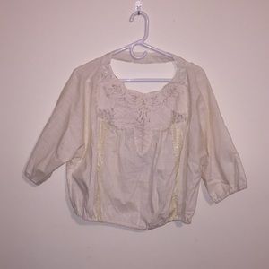New Trinity Ivory Crochet Top